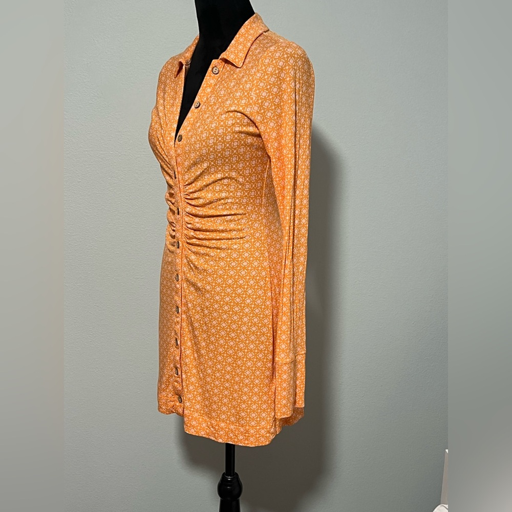 FREE PEOPLE Shayla Long Sleeve Button Front Mini Dress- S - Picture 5 of 9